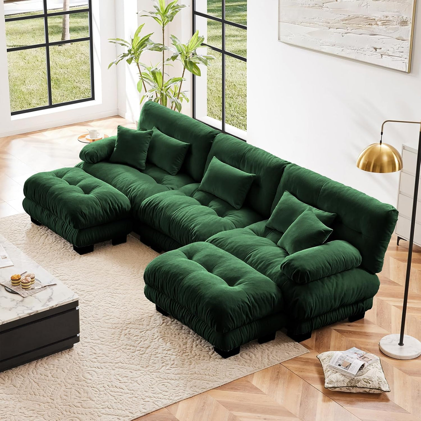 Cloud Sofa - Modular Sectional Couch with Plush Velvet & Deep Seats