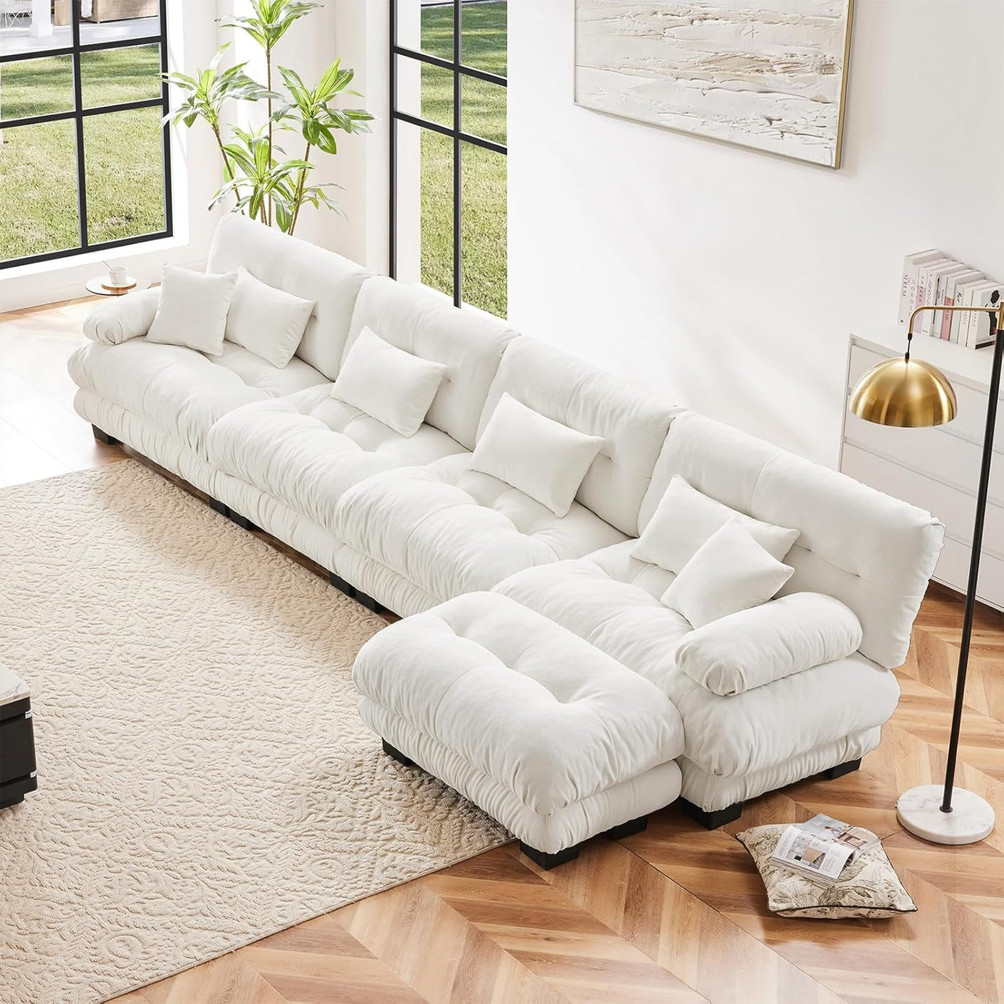 Cloud Sofa - Modular Sectional Couch with Plush Velvet & Deep Seats