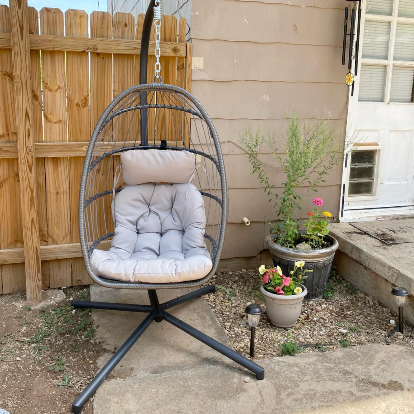 Outdoor Hammock Egg Hanging Chair with Cushion