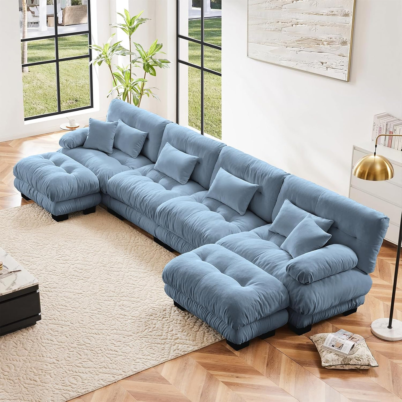 Cloud Sofa - Modular Sectional Couch with Plush Velvet & Deep Seats