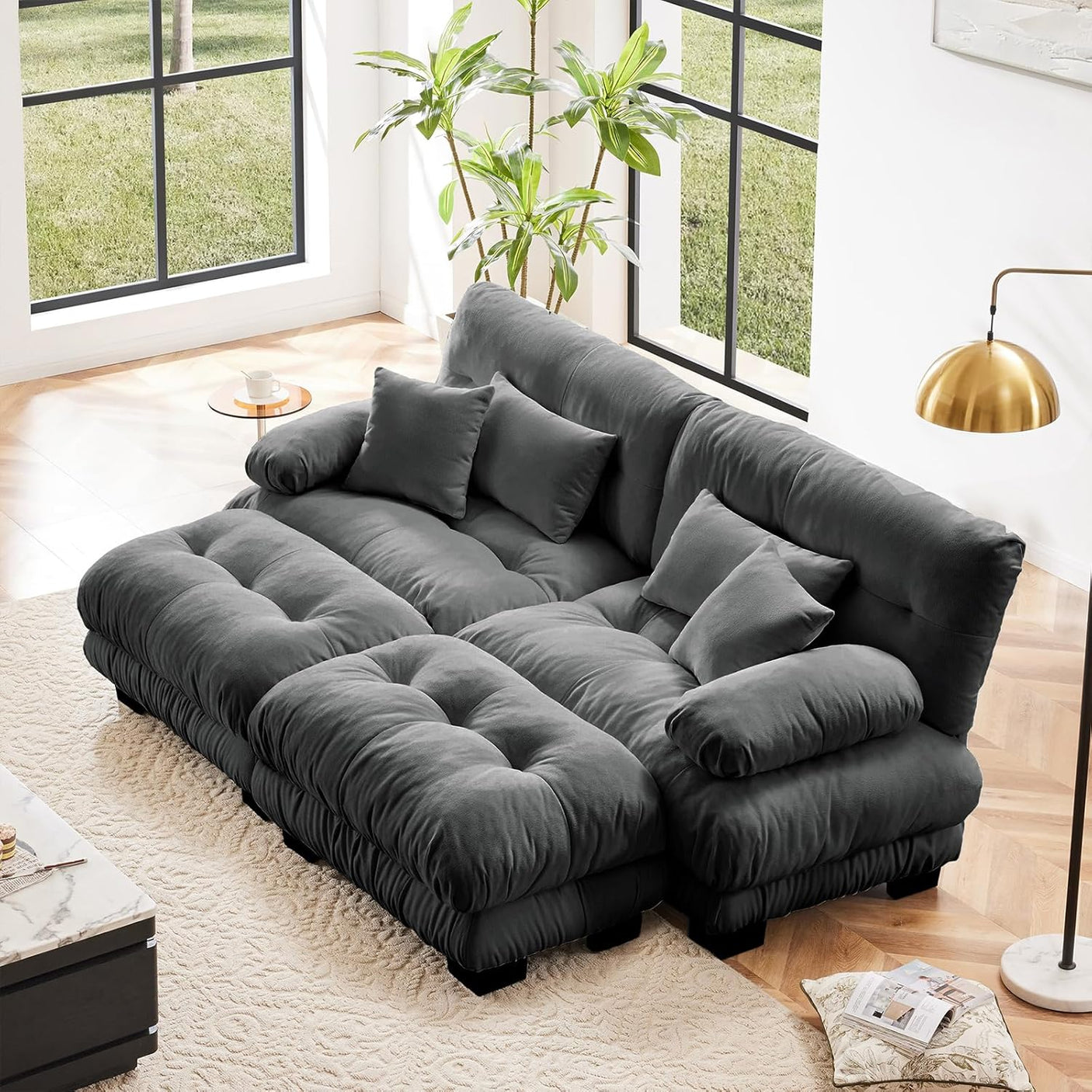 Cloud Sofa - Modular Sectional Couch with Plush Velvet & Deep Seats