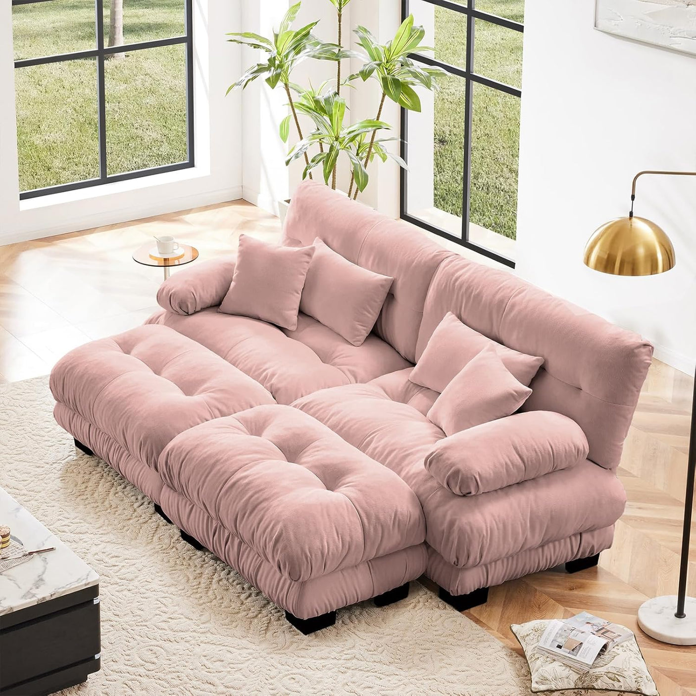Cloud Sofa - Modular Sectional Couch with Plush Velvet & Deep Seats