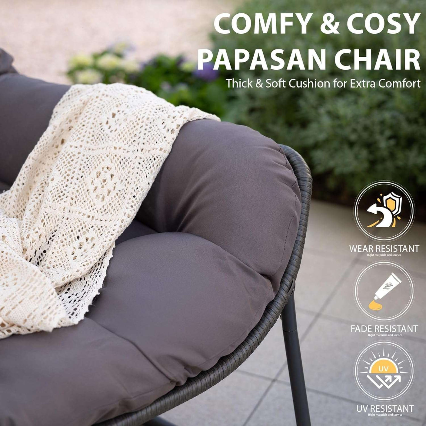 Cozy Wicker Outdoor Rocking Chair