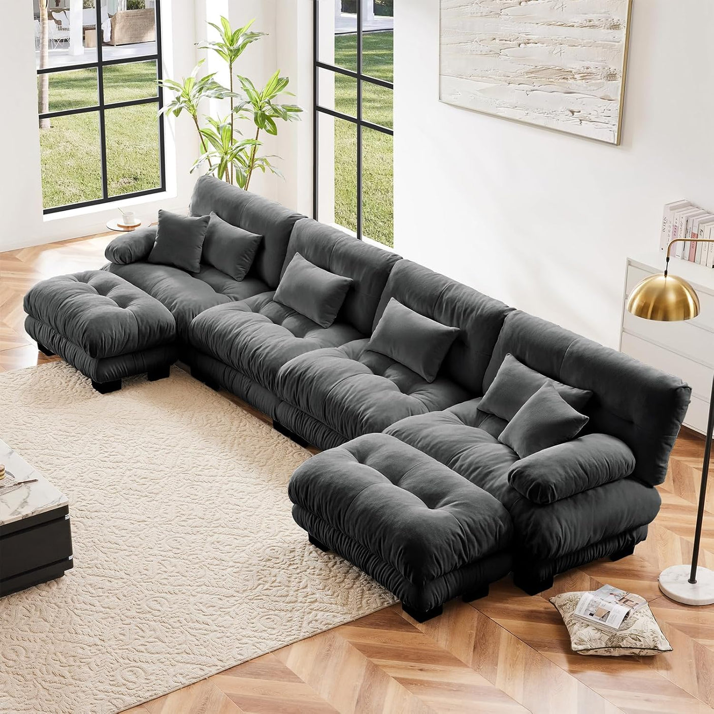 Cloud Sofa - Modular Sectional Couch with Plush Velvet & Deep Seats