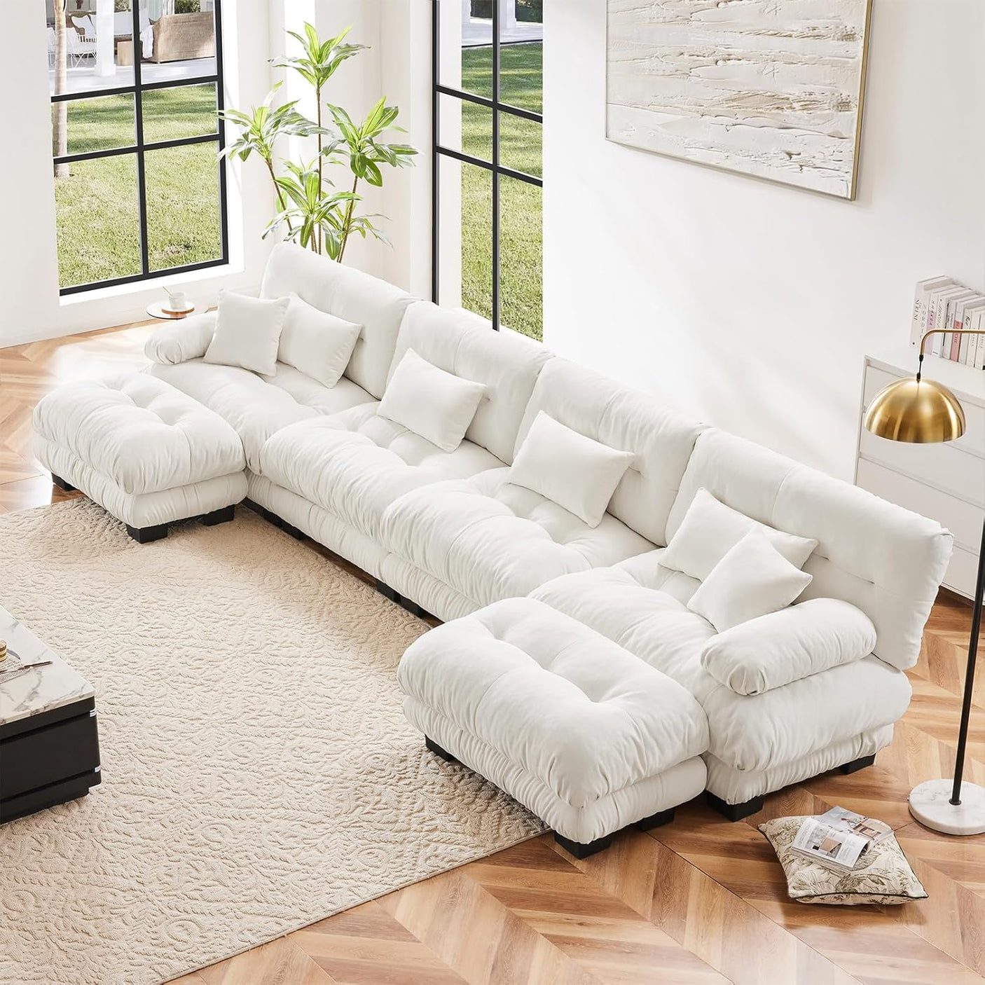 Cloud Sofa - Modular Sectional Couch with Plush Velvet & Deep Seats