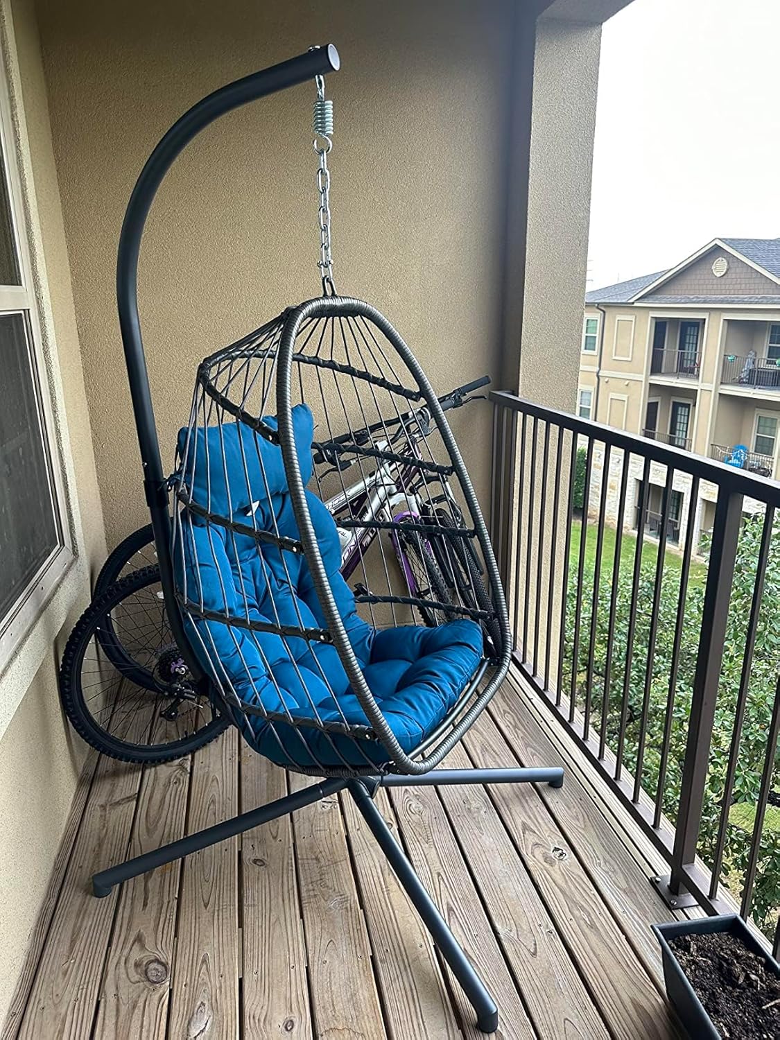 Outdoor Hammock Egg Hanging Chair with Cushion