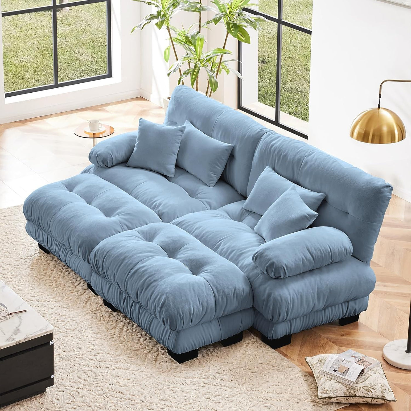 Cloud Sofa - Modular Sectional Couch with Plush Velvet & Deep Seats