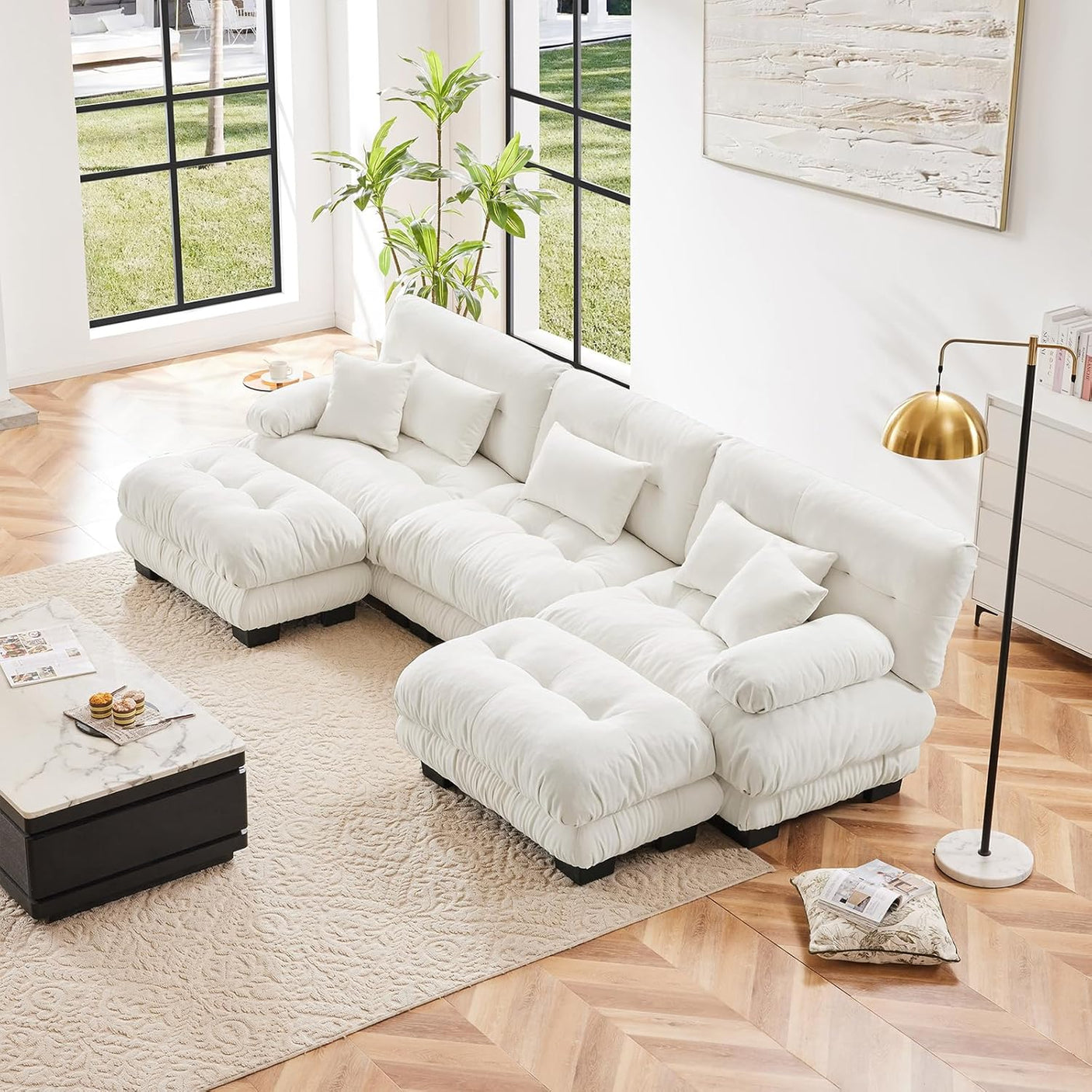 Cloud Sofa - Modular Sectional Couch with Plush Velvet & Deep Seats