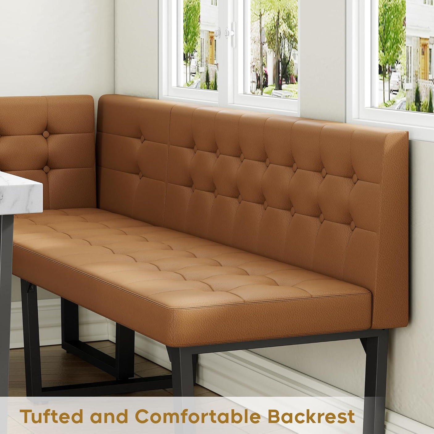 72 Inch Modern Corner Dining Table Set