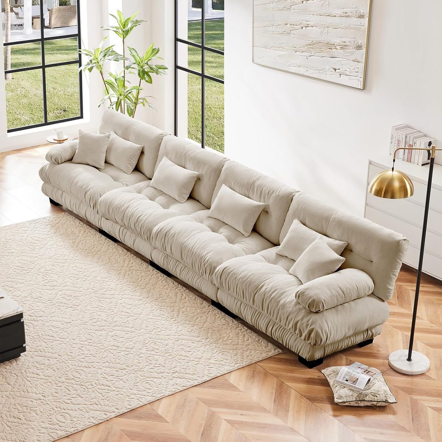 Cloud Sofa - Modular Sectional Couch with Plush Velvet & Deep Seats