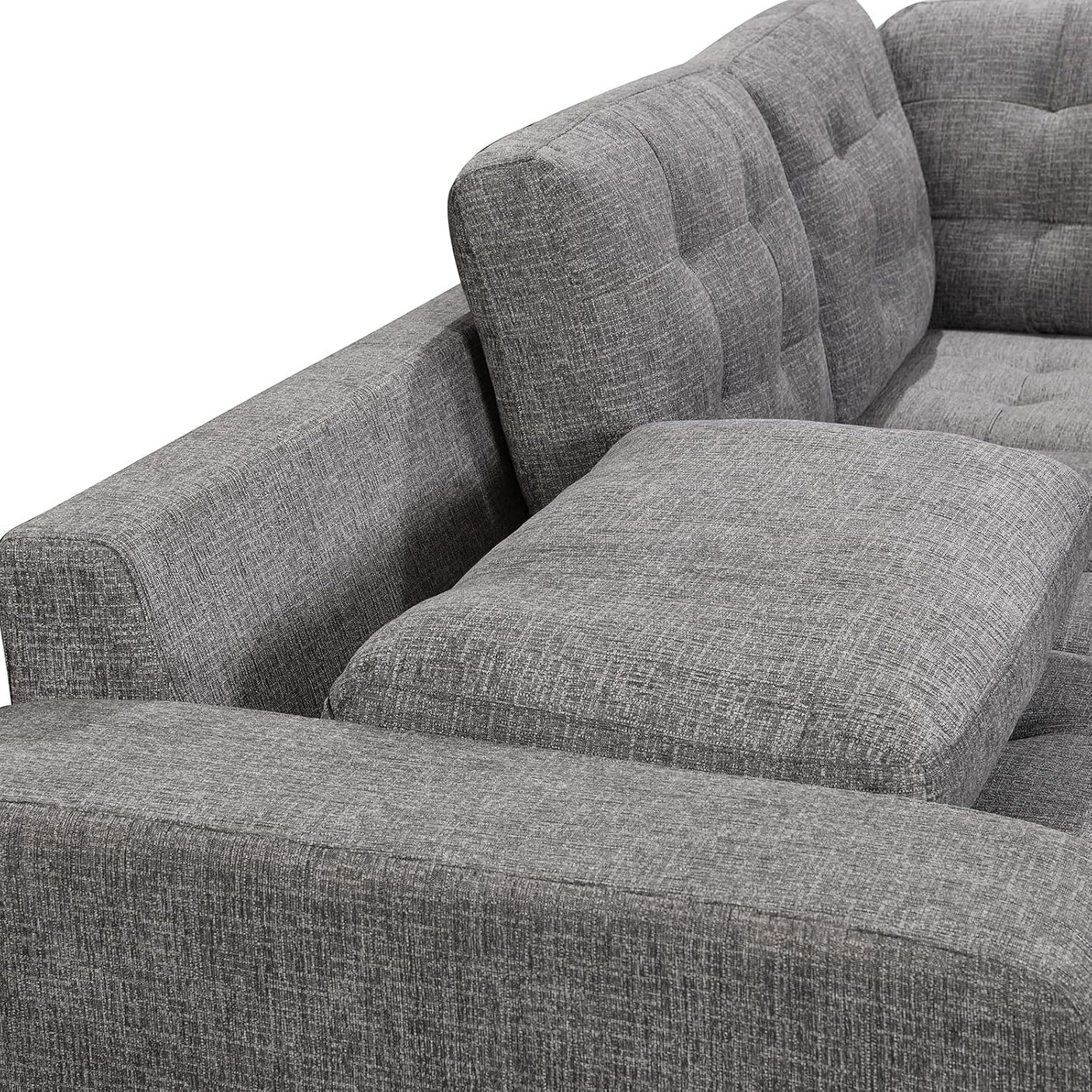 149'' Oversized Large Sectional Sleeper Sofa with Pull Out Bed & Cuddler | 7-Seater L-Shaped Sectional Couch with Chaise Lounge