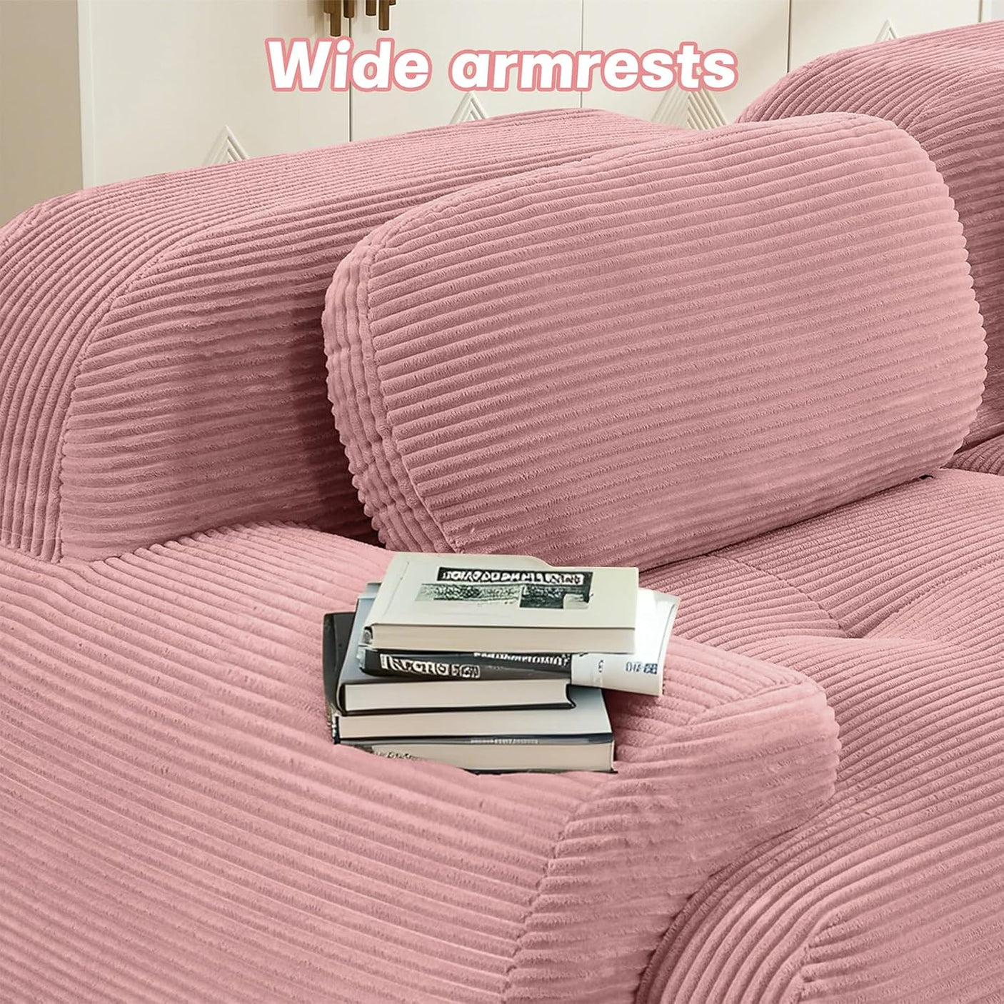 Corduroy Cloud Modular Sectional Sofa - No Assembly Required