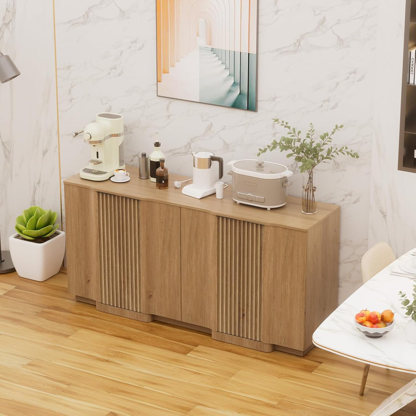 31.5" Modern Buffet Cabinet With Storage
