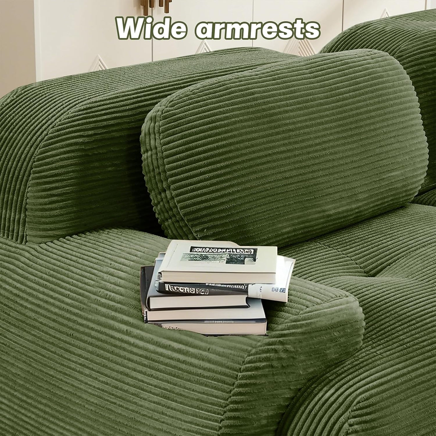 Corduroy Cloud Modular Sectional Sofa - No Assembly Required