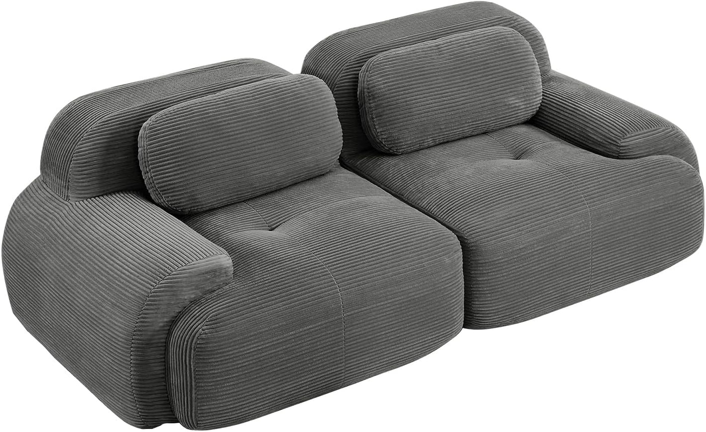 Corduroy Cloud Modular Sectional Sofa - No Assembly Required