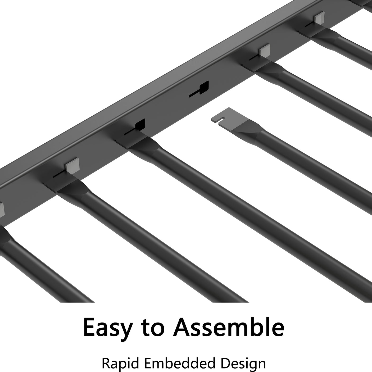 Sturdy Twin over Twin Bunk Bed Metal Black for Kids and Adult