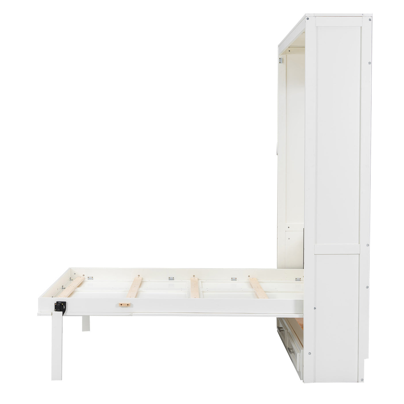 Full Size Murphy Bed with 2 Drawers for Bedroom or Apartment