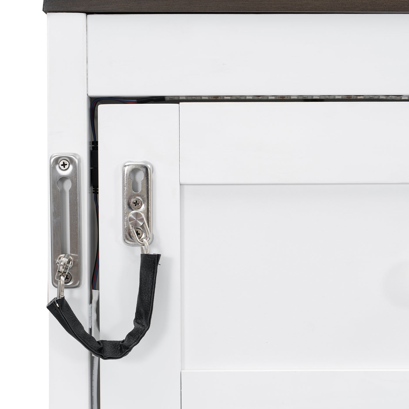 Twin Size Murphy Bed with LED Lights, Foldable Wall Bed Frame