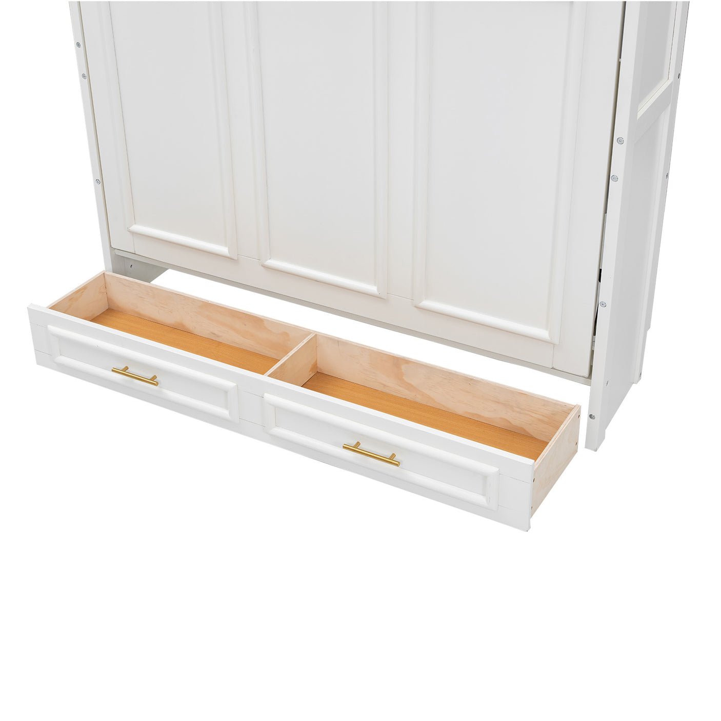 Modern Full Size Murphy Bed with 2 Drawers