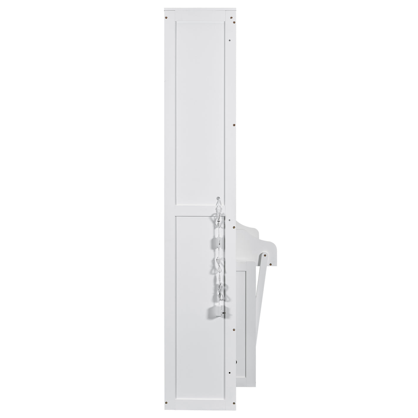 88"H Queen Size Murphy Platform Bed with Shelf