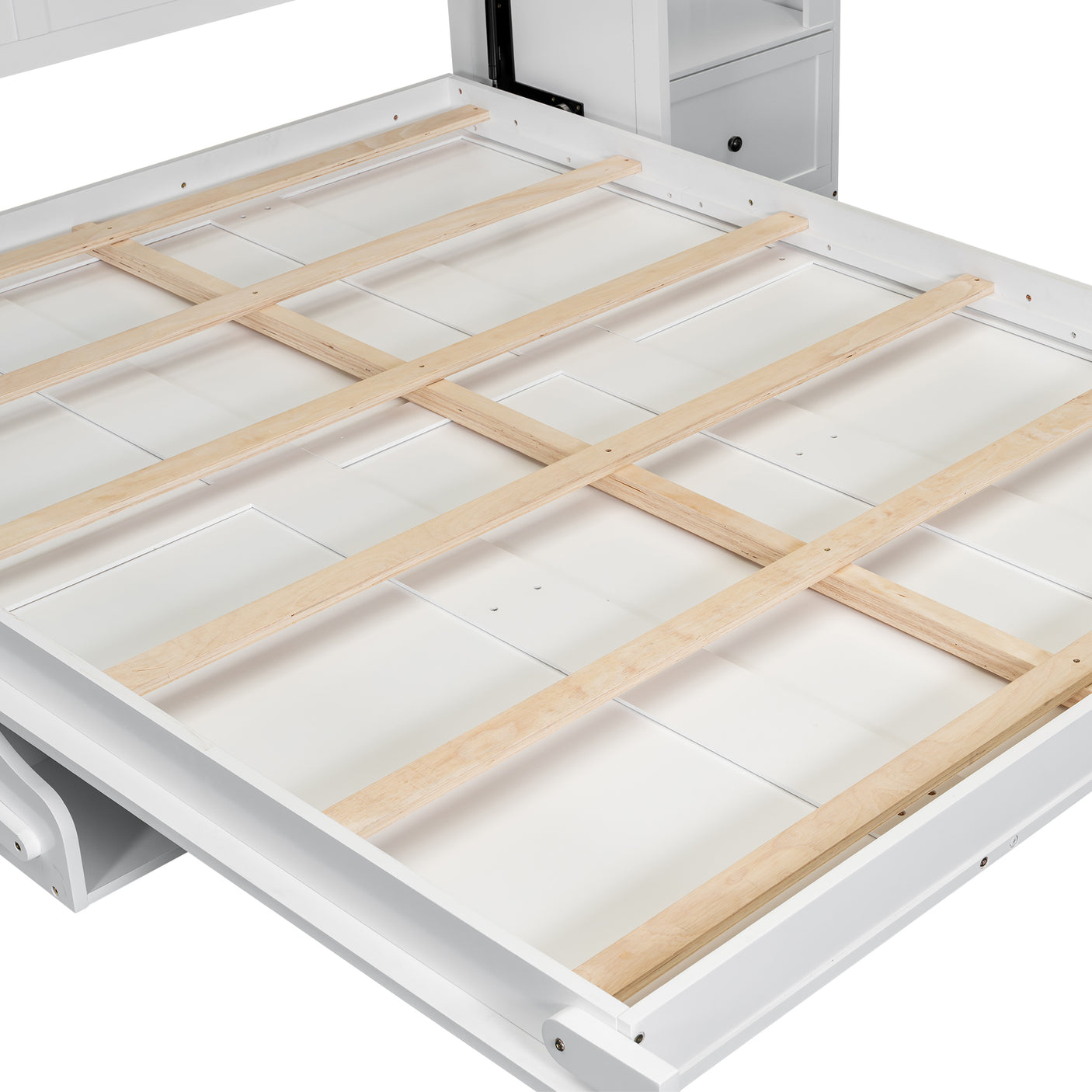 88"H Queen Size Murphy Platform Bed with Shelf