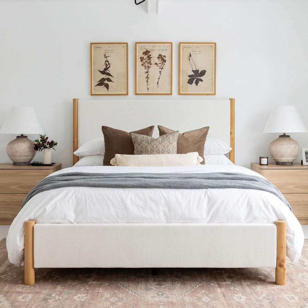 Chenille Headboard, Pine Wood