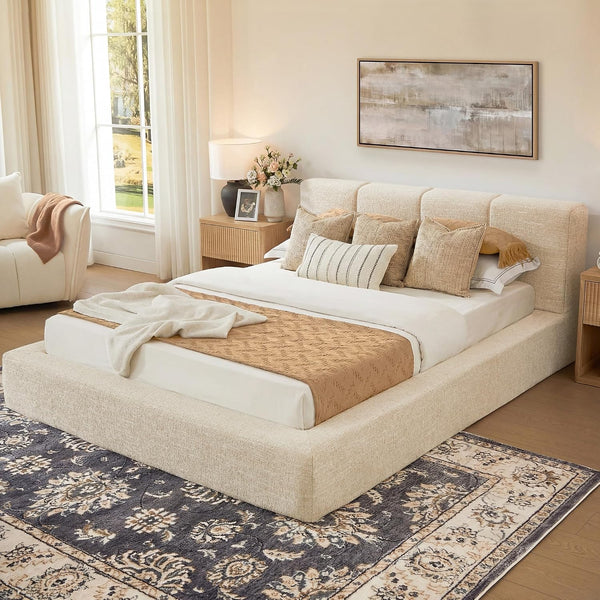 YECHEN Cloud Platform Bed – 20-Min Tool-Free Assembly, CULP® Performance Fabric & Stain-Resistant Cloud Frame