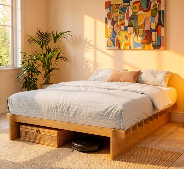 Solid Oak Platform Bed Frame 1