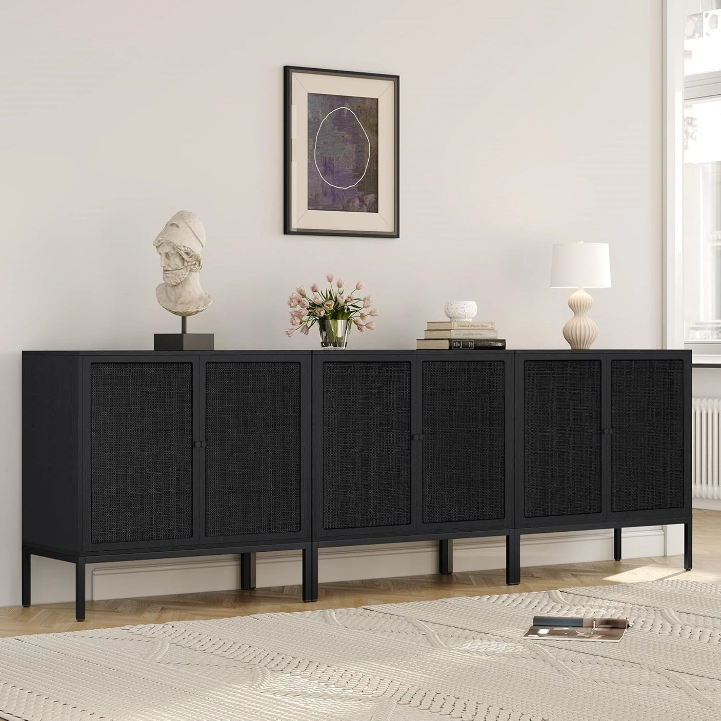 Where Vintage Aesthetics Meet Modern Storage — The Yechen 54" Solid Wood Multi-Functional Sideboard