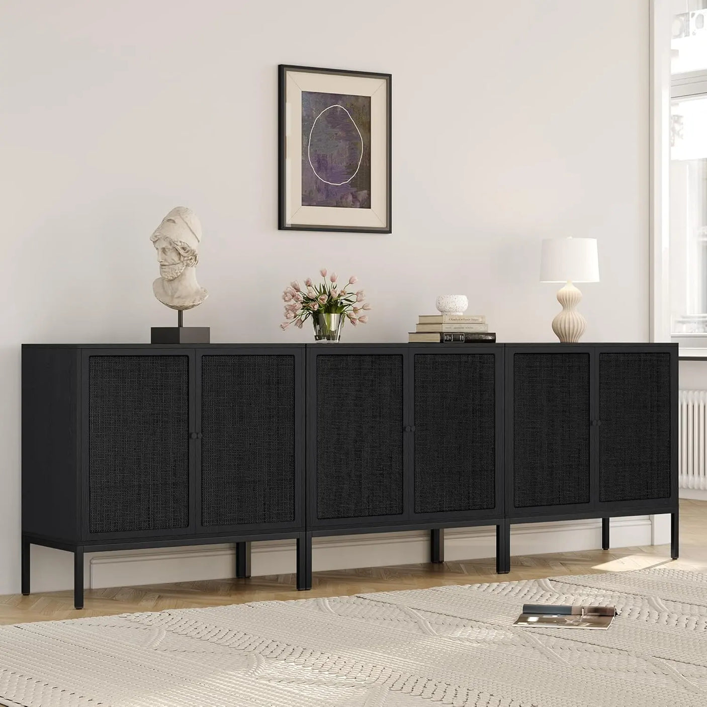 Where Vintage Aesthetics Meet Modern Storage — The Yechen 54" Solid Wood Multi-Functional Sideboard