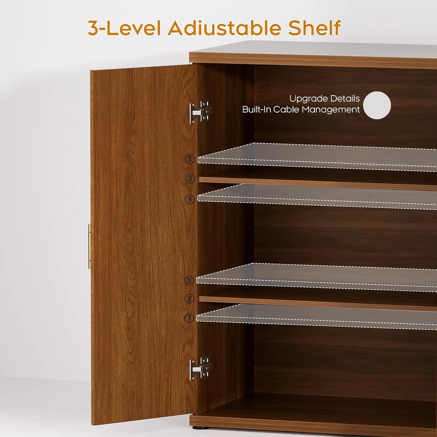 Yechen Black Accent Fluted Sideboard Buffet Cabinet with Storage and 4 Doors, Mordern Credenza Storage Cabinet with Adjustable Shelves, Media Console Table, for Living Room Dinning Entryway Kitchen