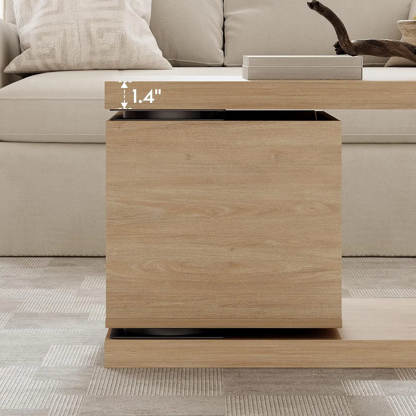 Yechen Modern Coffee Table with Hidden Storage