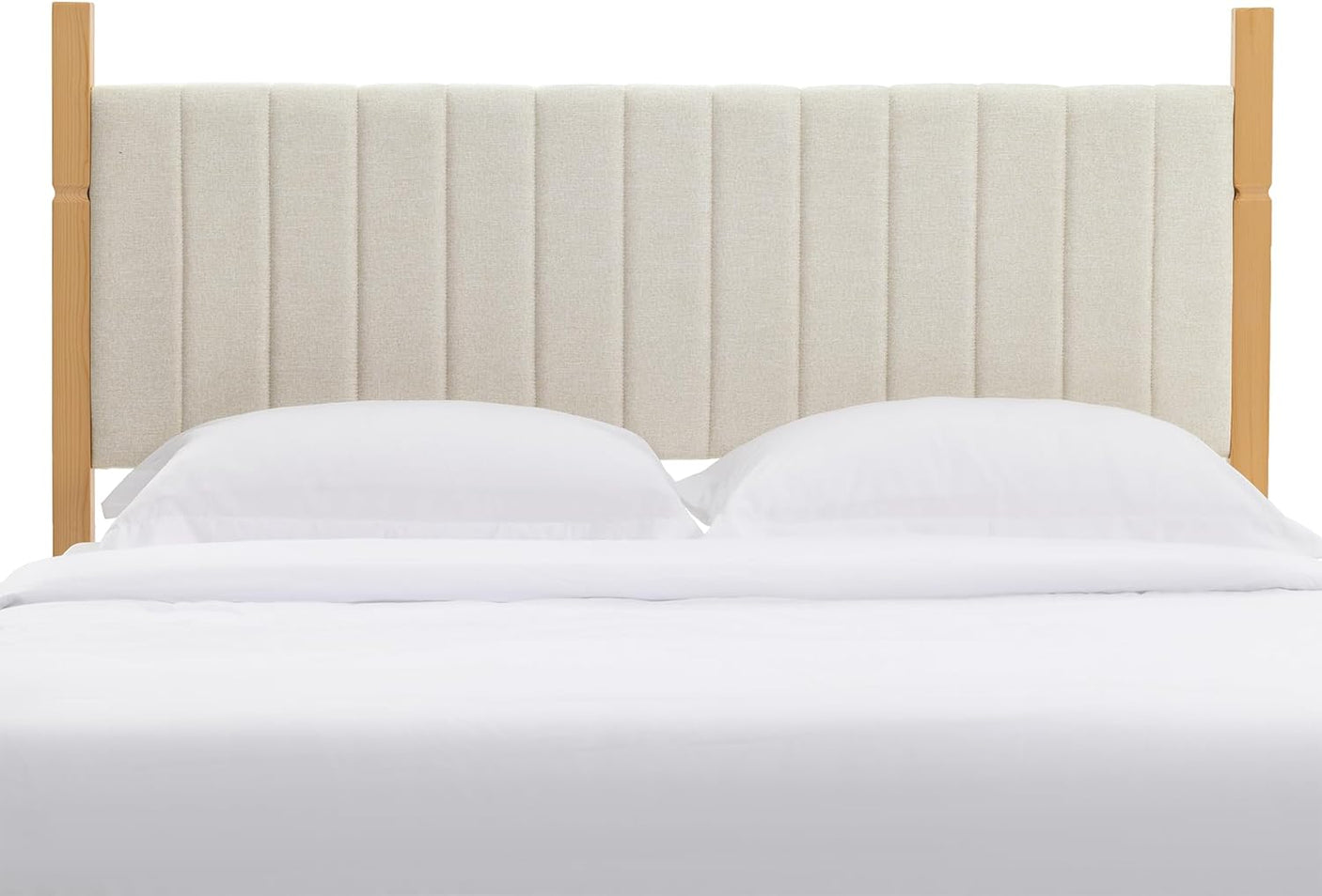 Yechen Queen Bed Frame with Storage | 3-Drawer Linen Platform Bed, Noise-Free Slats, Beige