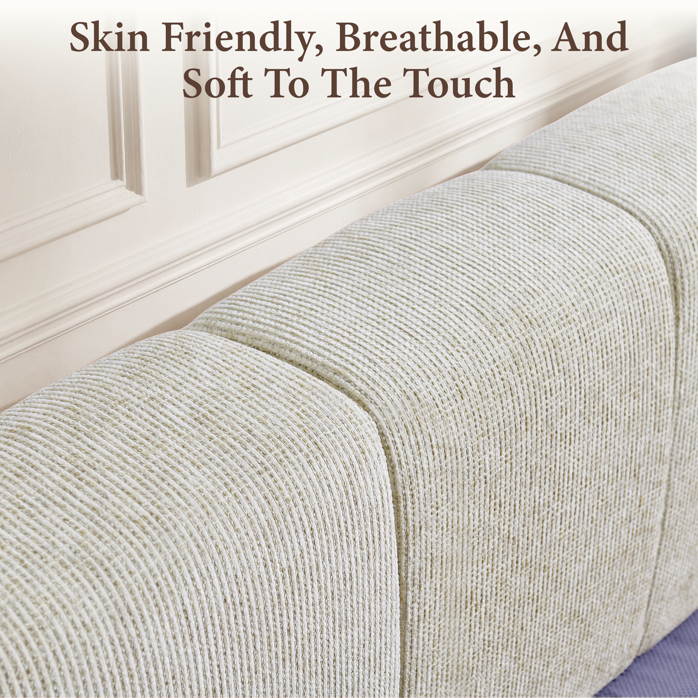 Cloud Bed Frame - Queen Upholstered Linen Platform Bed Frame, 1-Minute Tool-Free Setup, Modern Padded Headboard Mattress Foundation, Supportive Dual-Core Silent Bed Frame