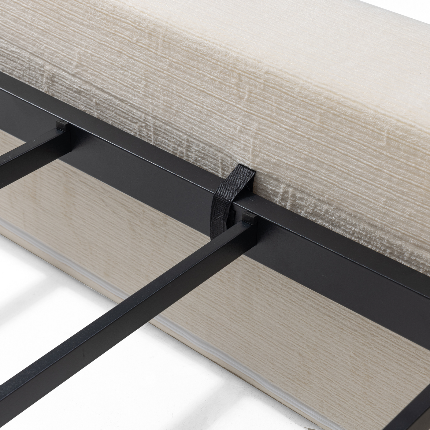 Premium Upholstered Platform Bed Frame with 6.3" Padded Headboard