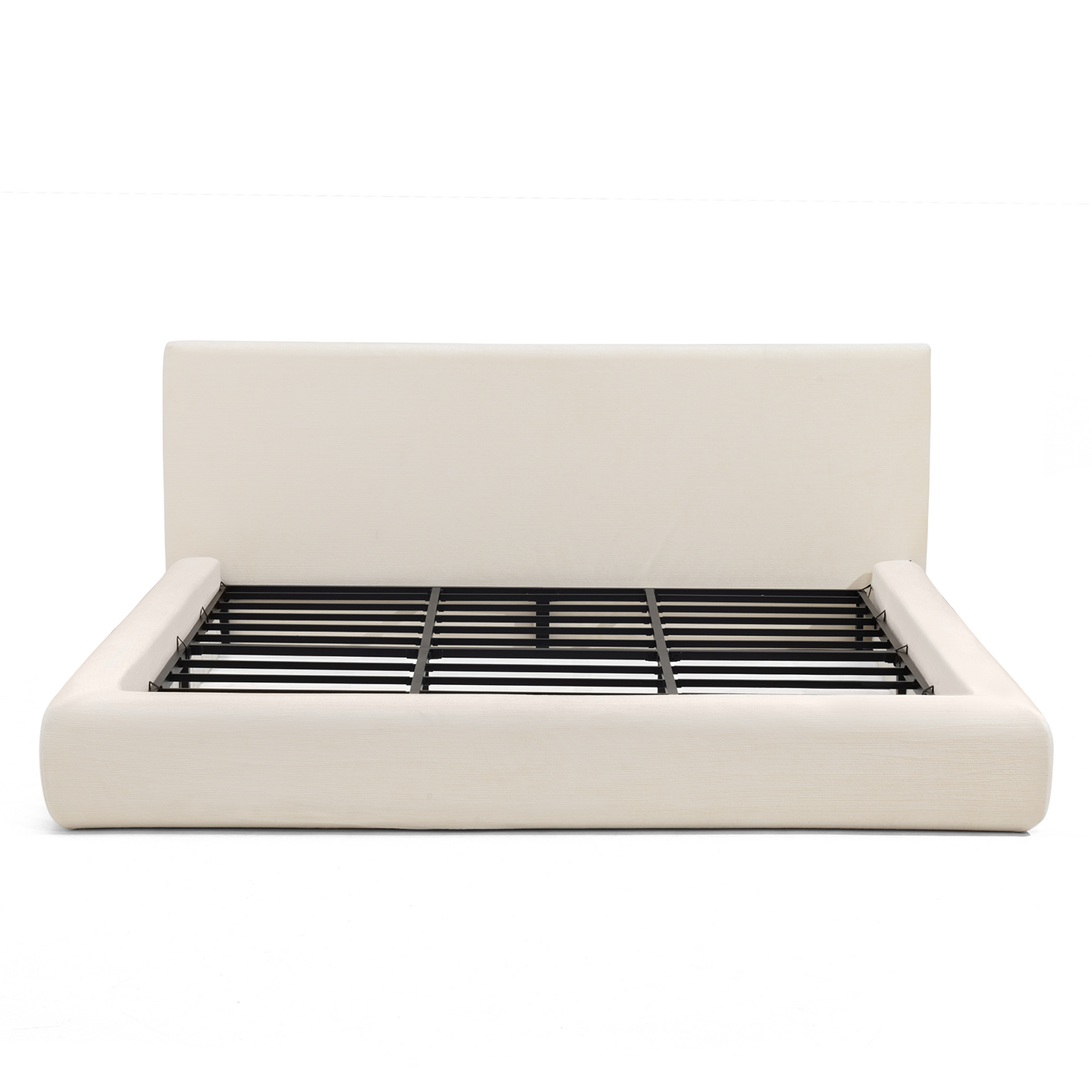 Premium Upholstered Platform Bed Frame with 6.3" Padded Headboard