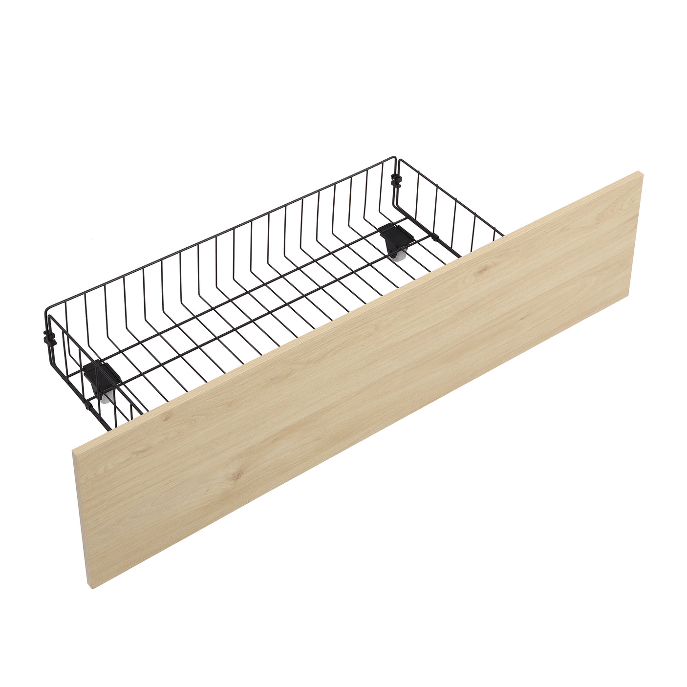 Boho Rattan Queen Beds Frame with Charging Station Headboard