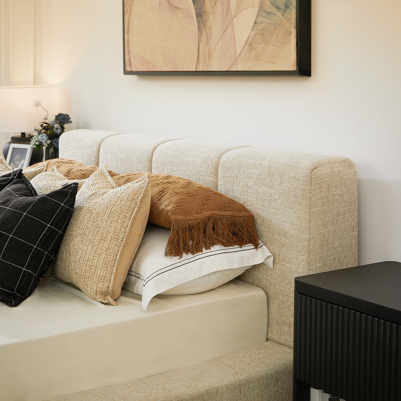 YECHEN Cloud Platform Bed – 15-Min Tool-Free Assembly, CULP® Performance Fabric & Stain-Resistant Cloud Frame