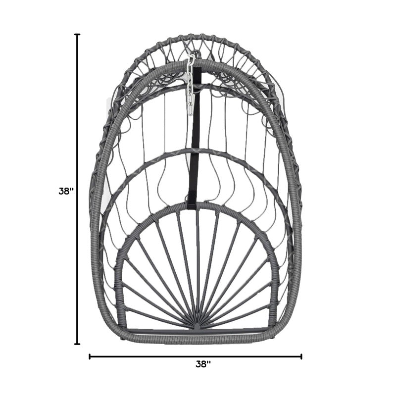 Luxurious Outdoor Egg Hanging Chair with Stand - All-Weather Rattan Swing for Patio & Bedroom
