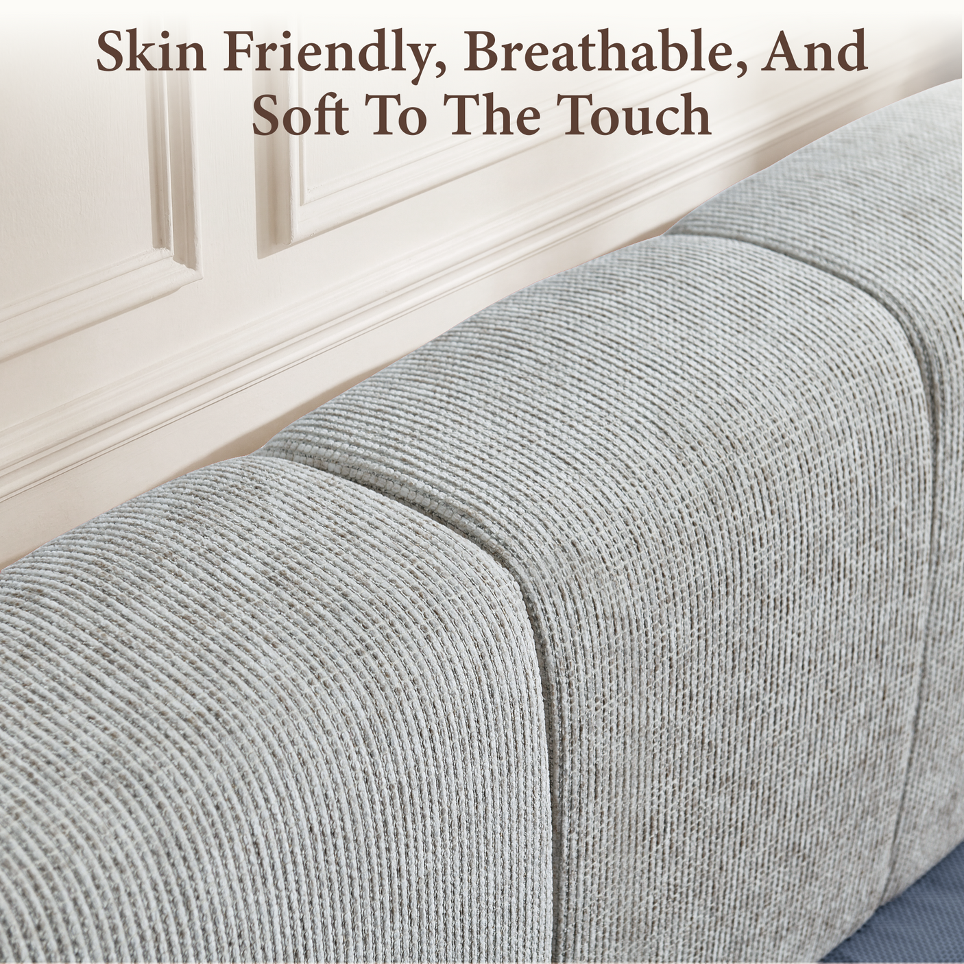 Cloud Bed Frame - Queen Upholstered Linen Platform Bed Frame, 1-Minute Tool-Free Setup, Modern Padded Headboard Mattress Foundation, Supportive Dual-Core Silent Bed Frame