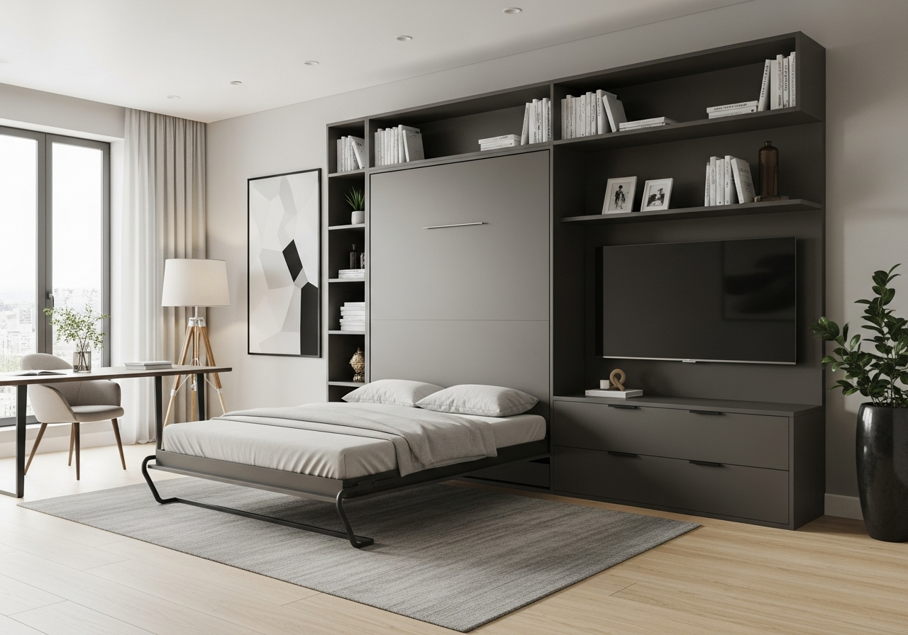 15 Horizontal Murphy Bed Makeover Ideas for Modern Homes