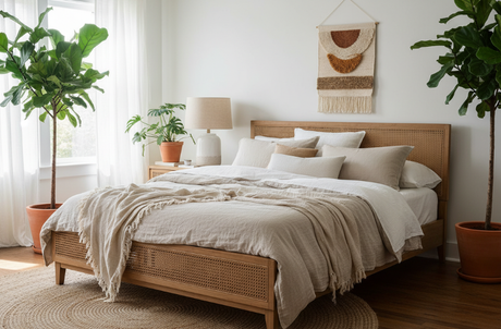 A Designer's Review: Decoding Lulu and Georgia's Rattan Beds for a Boho-Inspired Bedroom