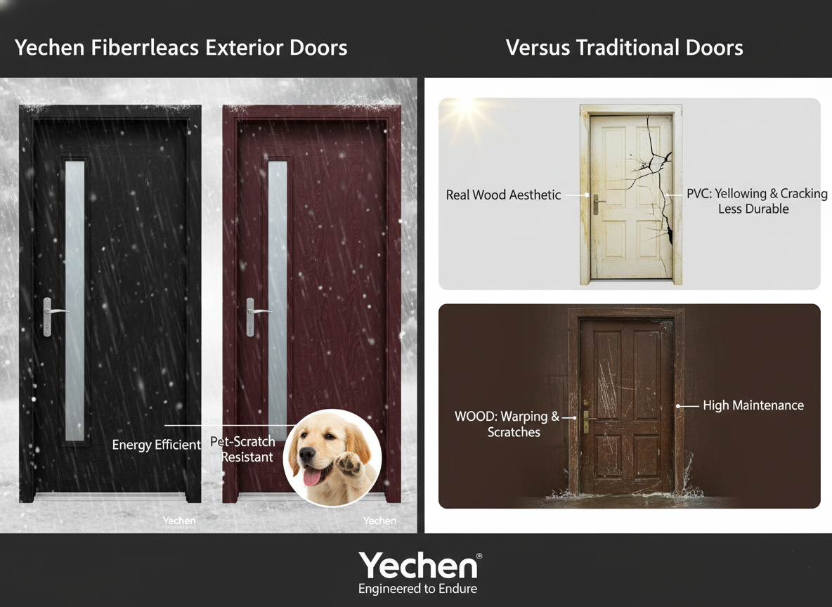 Fiberglass Exterior Doors: Real Wood Aesthetics, Pet-Proof Durability, and vs PVC — The Complete Homeowner's Guide