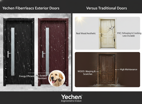 Fiberglass Exterior Doors: Real Wood Aesthetics, Pet-Proof Durability, and vs PVC — The Complete Homeowner's Guide
