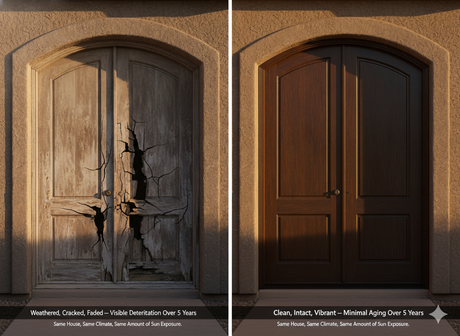 High-Sun Front Doors: Why Fiberglass Outperforms Wood (And When It Doesn't)