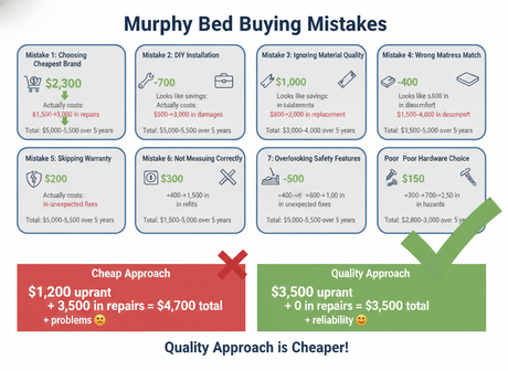 Murphy Bed Buying Mistakes: 8 Things That Look Like Savings and Aren't