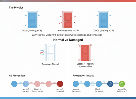 Fiberglass Door Thermal Expansion: Why It Pops, Cracks, and How to Prevent It | Yechen