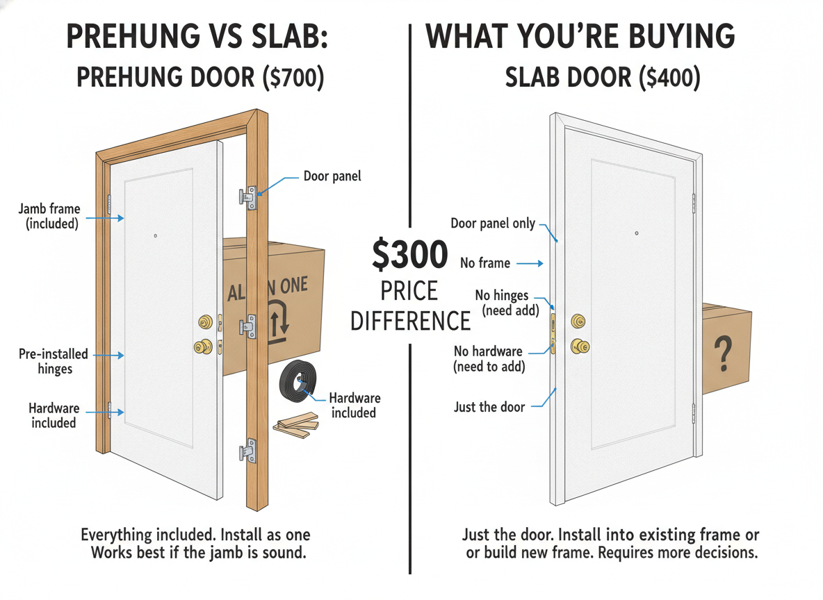 Prehung vs Slab Fiberglass Doors: Which Is Right When Your Jamb Is Damaged? | Yechen
