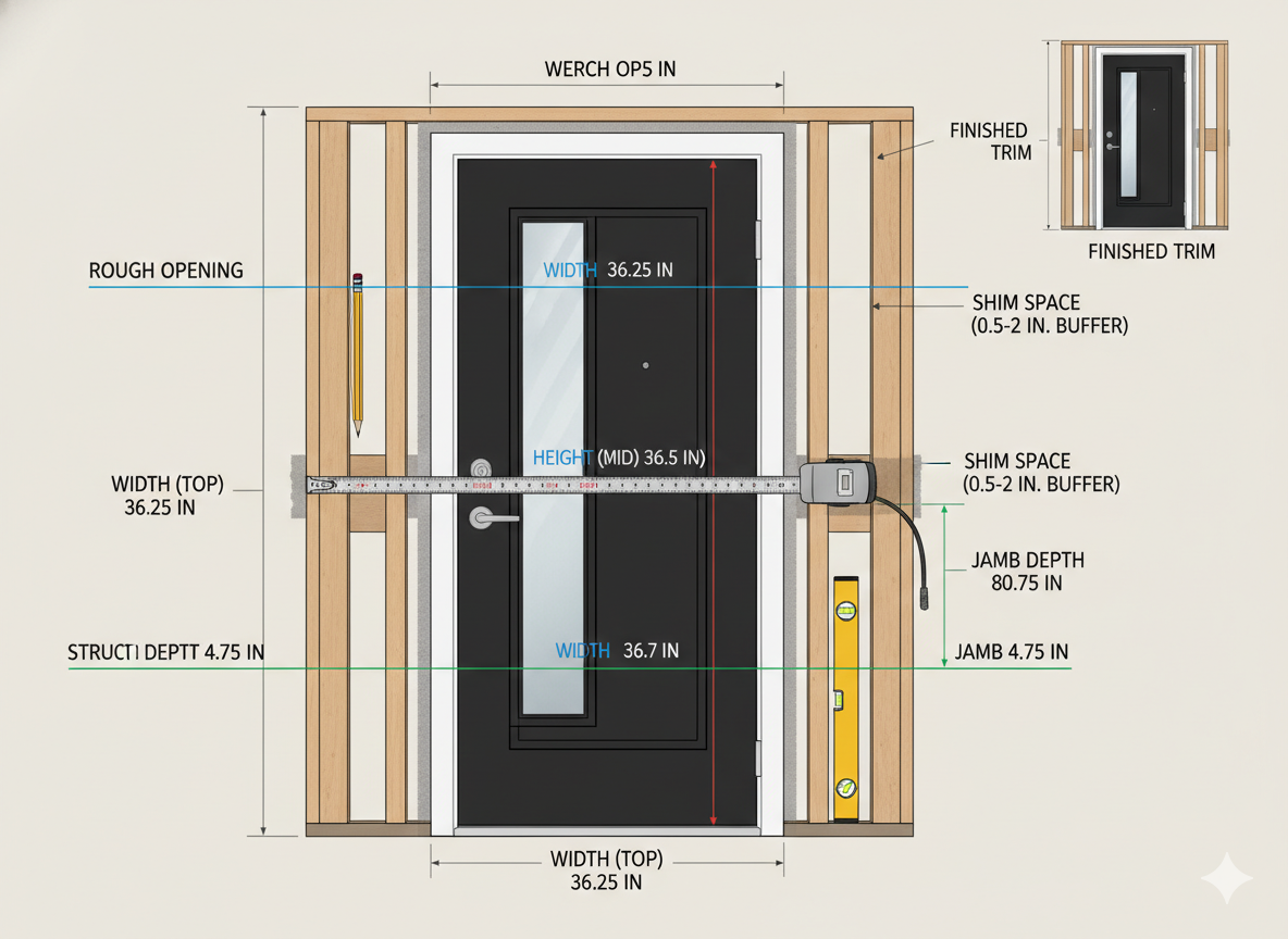 How to Measure Your Entry Door Opening: Complete Guide for Replacement