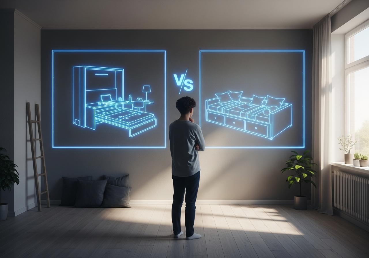 Horizontal Murphy Bed vs Daybed: Versatile Furniture for Studio Apartments